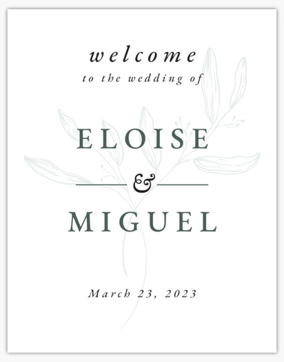 Design Preview for Foam Board Wedding Signs, 22" x 28"