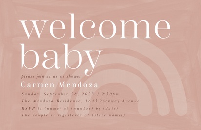 Design Preview for Design Gallery: Bohemian Baby Shower Invitations, 4.6” x 7.2”