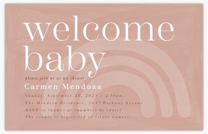 A welcome baby baby shower pink white design for Theme
