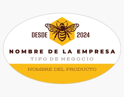 Un productor de miel apicultor diseño blanco naranja para Moderno y sencillo