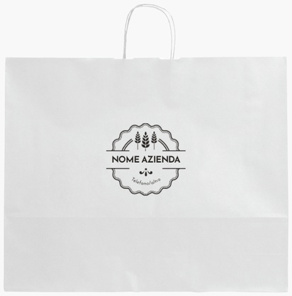 Anteprima design per Galleria di design: sacchetti di carta stampa monocolore per moderno e semplice, XL (54 x 14 x 45 cm)
