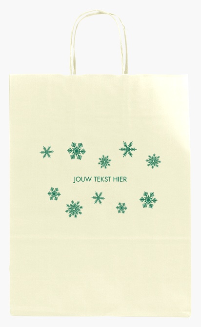 Voorvertoning ontwerp voor Ontwerpgalerij: Aanpasbare groet Effen kleur papieren tassen, M (26 x 11 x 34.5 cm)
