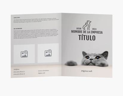 Vista previa del diseño de Galería de diseños de folletos plegados para tiendas de mascotas, Díptico A4 (210 x 297 mm)