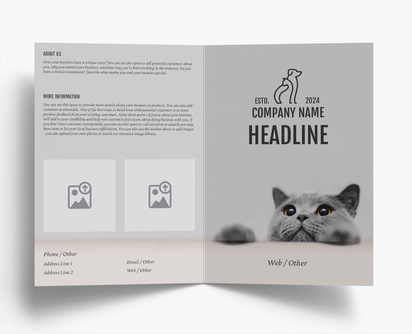 Design Preview for Design Gallery: Animal Grooming Folded Leaflets, Bi-fold A4 (210 x 297 mm)