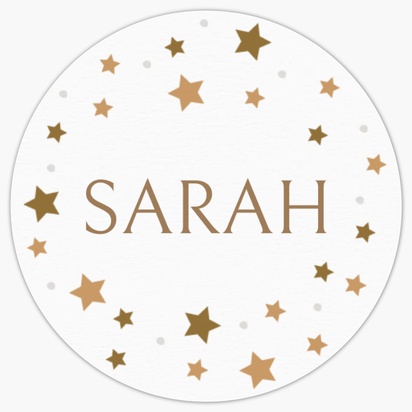 A baby shower stars white brown design for Baby