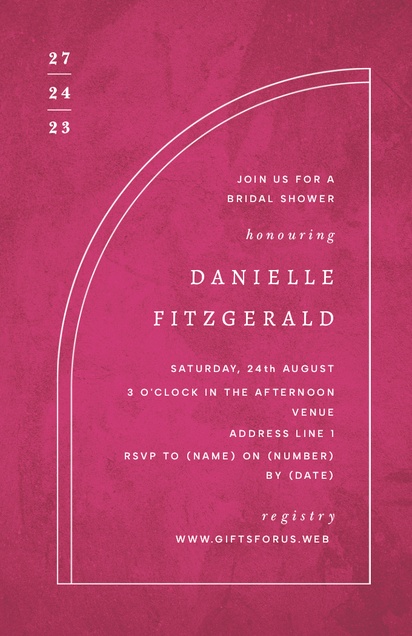 Design Preview for Design Gallery: Wedding Events Invitations and Announcements, Flat 11.7 x 18.2 cm