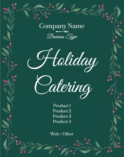 A catering service happy holidays gray design for Holiday