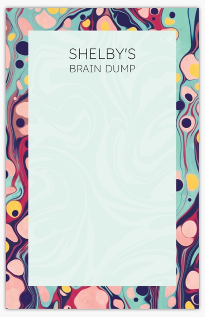 Design Preview for Bold & Colorful Notepads Templates, 5.5" x 8.5"