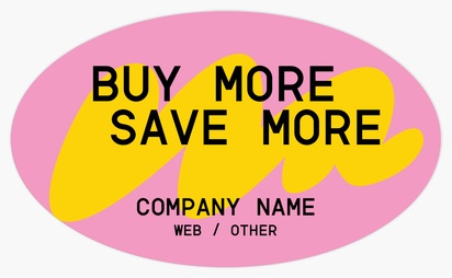Design Preview for Templates for Retail & Sales Bumper Stickers , Oval - 7.6 x 12.7 cm