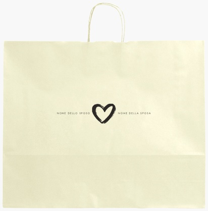 Anteprima design per Galleria di design: sacchetti di carta stampa monocolore per minimal, XL (54 x 14 x 45 cm)