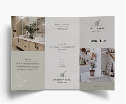 Design Preview for Design Gallery: Kitchen & Bathroom Remodelling Flyers & Leaflets, Tri-fold DL (99 x 210 mm)