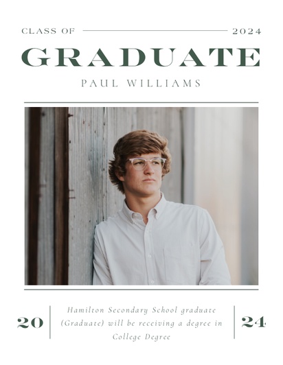 Design Preview for Design Gallery: Graduation Announcements Invitations and Announcements, Flat 10.7 x 13.9 cm