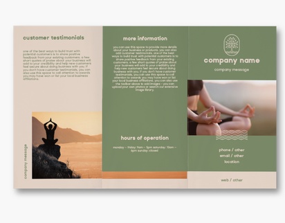 Design Preview for Yoga & Pilates Custom Brochures Templates, 8.5" x 14" Tri-fold