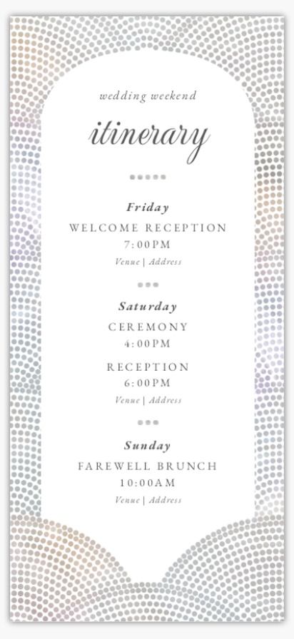 Design Preview for Design Gallery: Destination Wedding Programs, 4” x 8”