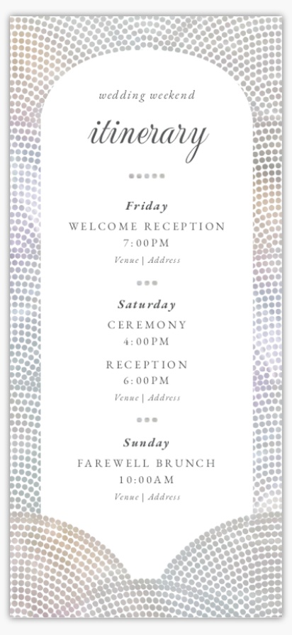 Design Preview for Design Gallery: Destination Wedding Programs, 4” x 8”