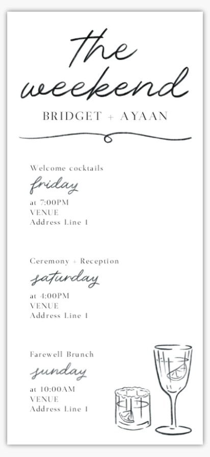 Design Preview for Vintage Wedding Programs Templates, 4” x 8”