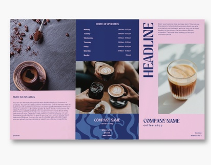 A coffee shop colorful pink gray design