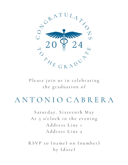Design Preview for Design Gallery: Graduation Invitations and Announcements, Flat 10.7 x 13.9 cm