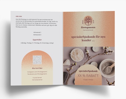 Förhandsgranskning av design för Designgalleri: Skönhet & spa Flyers och broschyrer, Enkelfalsning A6 (105 x 148 mm)