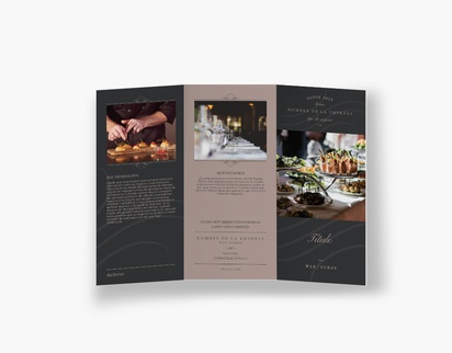 Vista previa del diseño de Galería de diseños de folletos plegados para productos gourmet y delicatessen, Tríptico DL (99 x 210 mm)