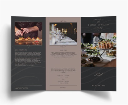 Voorvertoning ontwerp voor Ontwerpgalerij: Culinair Flyers en folders, Drieluik DL (99 x 210 mm)