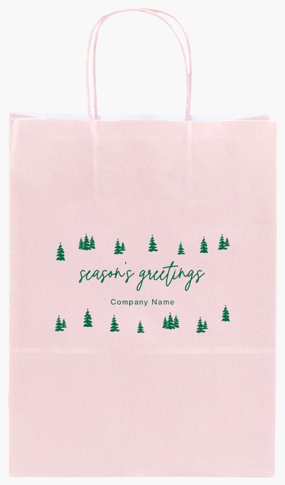 Design Preview for Design Gallery: Classic Christmas Single-Colour Paper Bags, S (22 x 10 x 29 cm)
