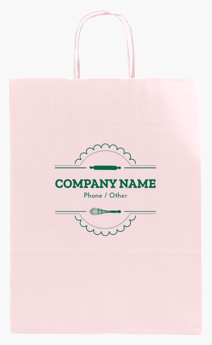 Design Preview for Design Gallery: Food & Beverage Single-Colour Paper Bags, M (26 x 11 x 34.5 cm)