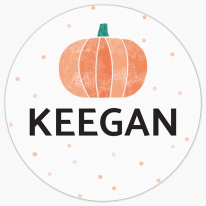 A pumpkin autumn gray brown design for Child Birthday