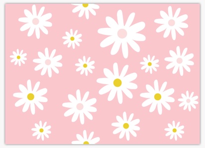 A pop art flowers kids pink white design