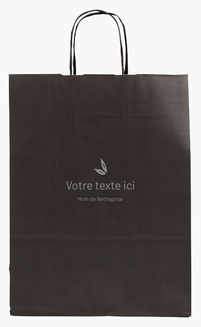 Aperçu du graphisme pour Galerie de modèles : sacs en papier impression monochrome pour minimal, M (26 x 11 x 34.5 cm)