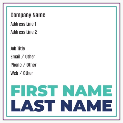 Design Preview for Templates for Business Services Standard Name Cards , Square (65 x 65 mm)