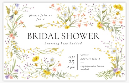 A romantic florals elaborate white cream design for Bridal Shower