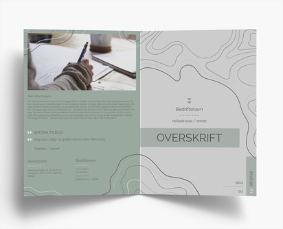 Forhåndsvisning av design for Designgalleri: Grafisk design Brosjyrer, 2-fløyet A4 (210 x 297 mm)