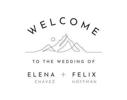 Design Preview for Foam Board Wedding Signs, 22" x 28"