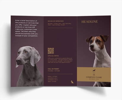 Design Preview for Design Gallery: Animal Grooming Folded Leaflets, Tri-fold DL (99 x 210 mm)