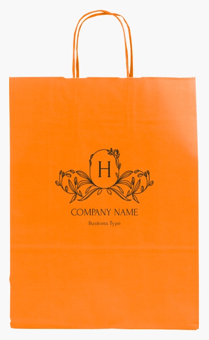 Design Preview for Design Gallery: Floral Single-Colour Paper Bags, M (26 x 11 x 34.5 cm)