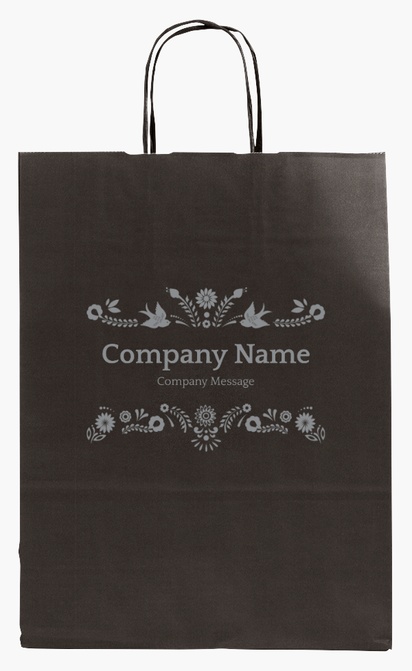 Design Preview for Design Gallery: Furniture & Home Goods Single-Colour Paper Bags, M (26 x 11 x 34.5 cm)