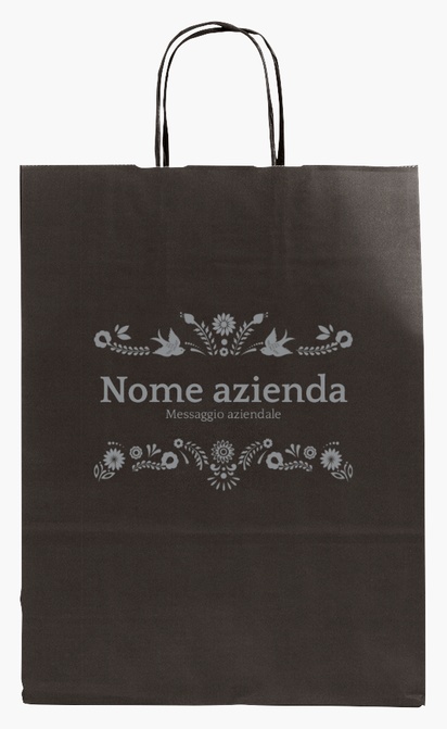 Anteprima design per Galleria di design: sacchetti di carta stampa monocolore per culturale, M (26 x 11 x 34.5 cm)
