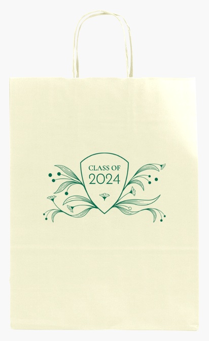 Design Preview for Design Gallery: Retro & Vintage Single-Colour Paper Bags, M (26 x 11 x 34.5 cm)