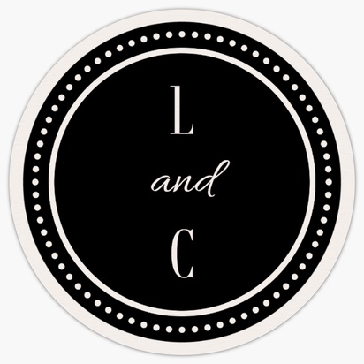 A monogram black and cream black gray design for Winter