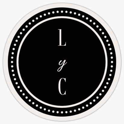 Un monograma negro y crema diseño negro gris para Invierno