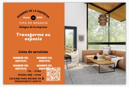 Un mejoras para el hogar qr diseño naranja crema con 1 imágenes