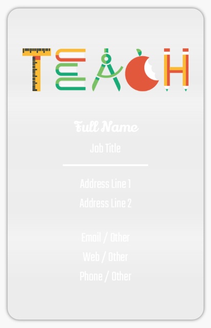 Design Preview for Fun & Whimsical Plastic Business Cards Templates, Frosted