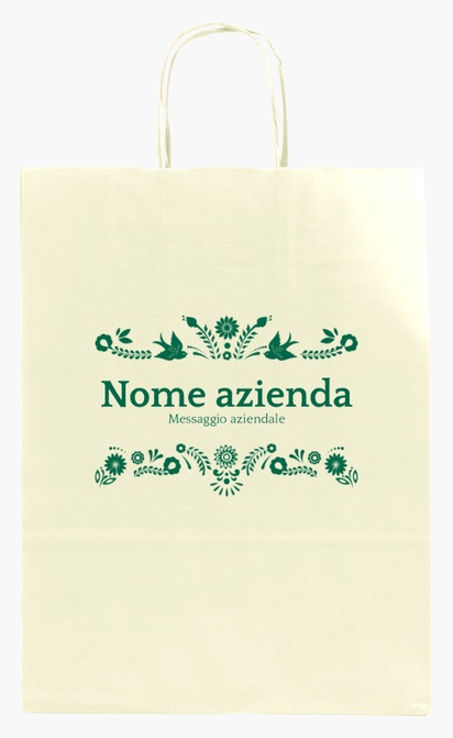 Anteprima design per Galleria di design: sacchetti di carta stampa monocolore per abbigliamento, M (26 x 11 x 34.5 cm)