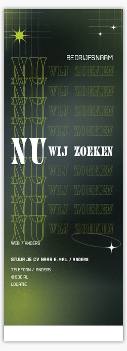 Voorvertoning ontwerp voor Ontwerpgalerij: Werving en uitzendwerk Roll-up banners, 60 x 165 cm Economy