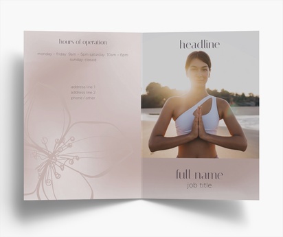 Design Preview for Design Gallery: Yoga & Pilates Folded Leaflets, Bi-fold A5 (148 x 210 mm)