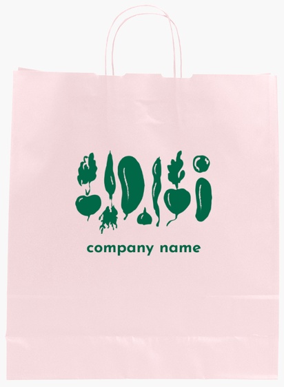 Design Preview for Design Gallery: Organic Food Stores Single-Colour Paper Bags, L (36 x 12 x 41 cm)