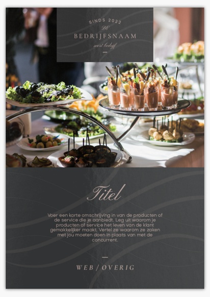 Voorvertoning ontwerp voor Ontwerpgalerij: Culinair Flyers en folders,  Geen vouwlijn A3 (297 x 420 mm)