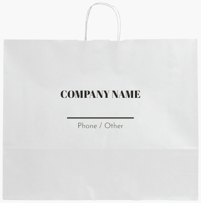 Design Preview for Design Gallery: Retail Single-Colour Paper Bags, XL (54 x 14 x 45 cm)