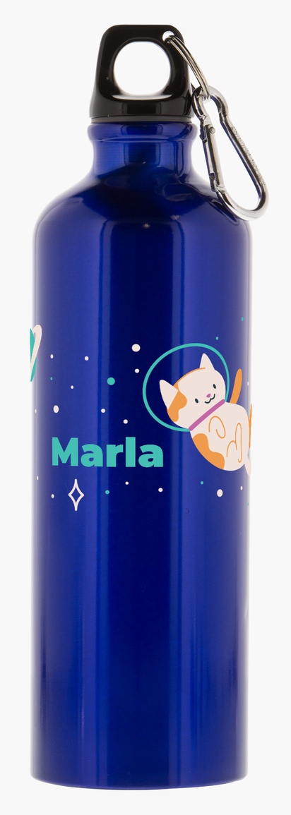 Design Preview for Design Gallery: Fun & Whimsical Aluminum Water Bottle with Carabiner – 26 oz.